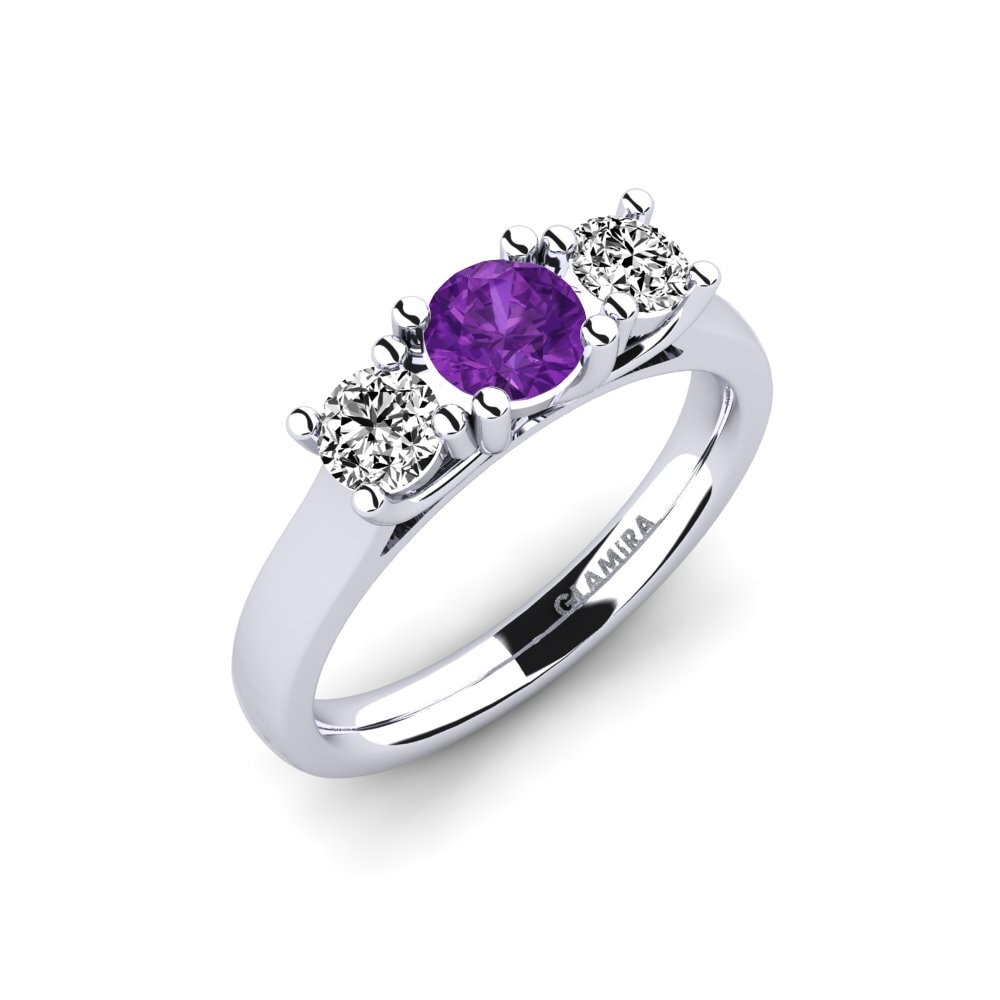 Amethyst Brautset Lovebirds-Ring A