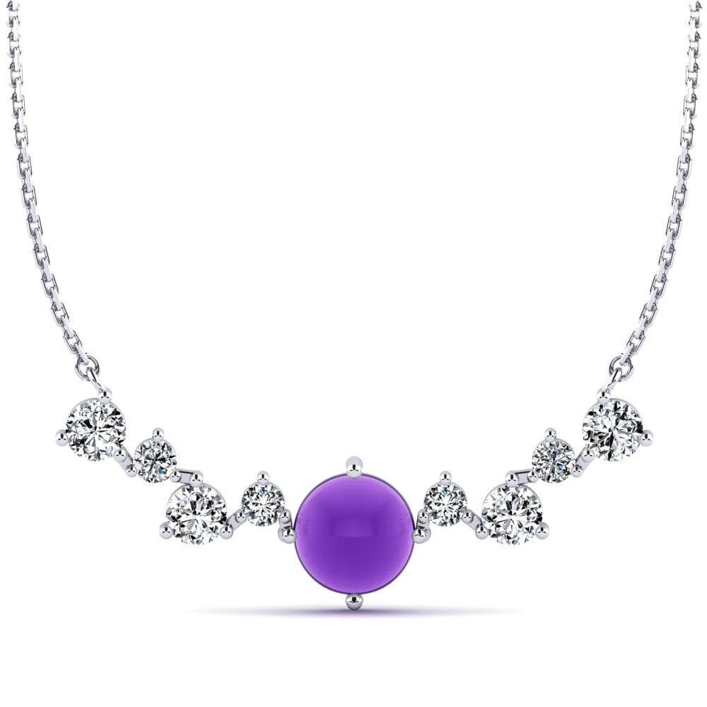 Amatista Cabujón Collar de Mujer Daberath