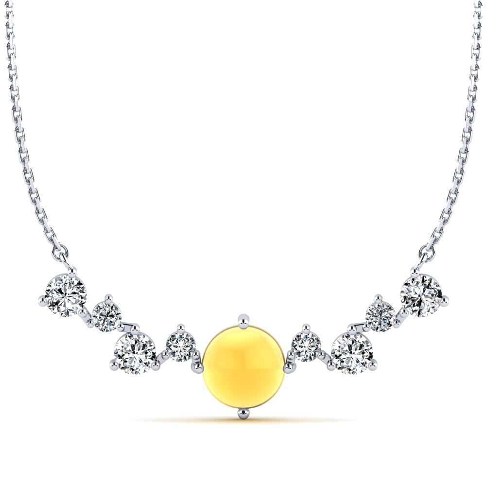 Citrino Cabujón Collar de Mujer Daberath