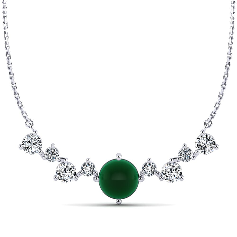 Cabochon Smaragd Damen halskette Daberath