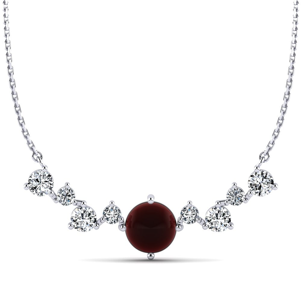 Granate Cabujón Collar de Mujer Daberath