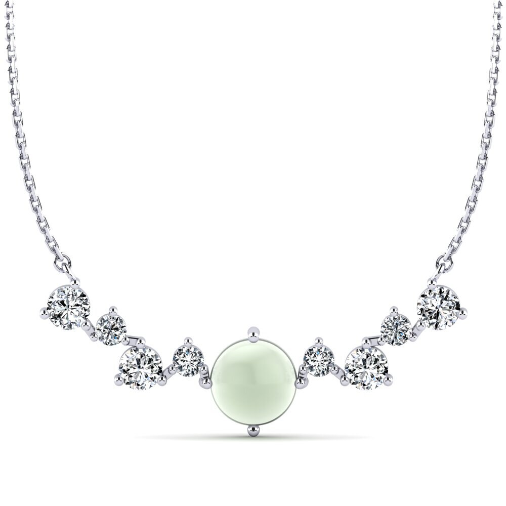 Amatista Verde Cabujón Collar de Mujer Daberath