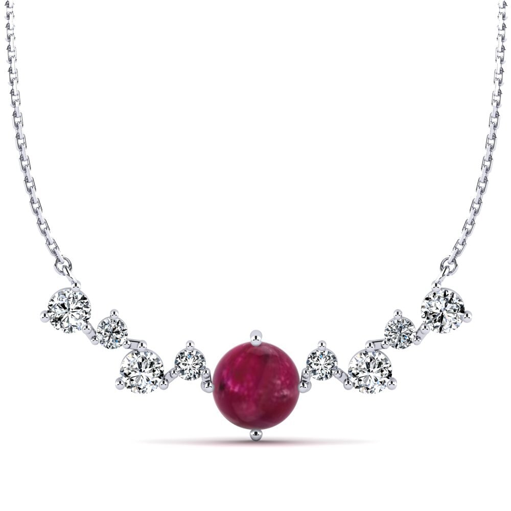 Rubí Cabujón Collar de Mujer Daberath