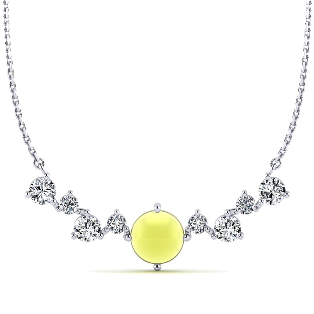 Topacio Limón Cabujón Collar de Mujer Daberath