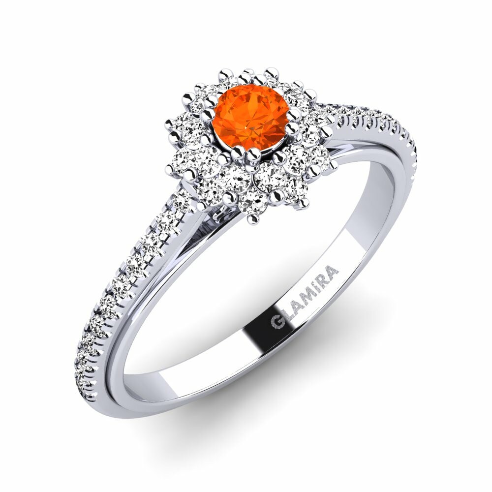 Fire-Opal Engagement Ring Daffney 0.16 crt