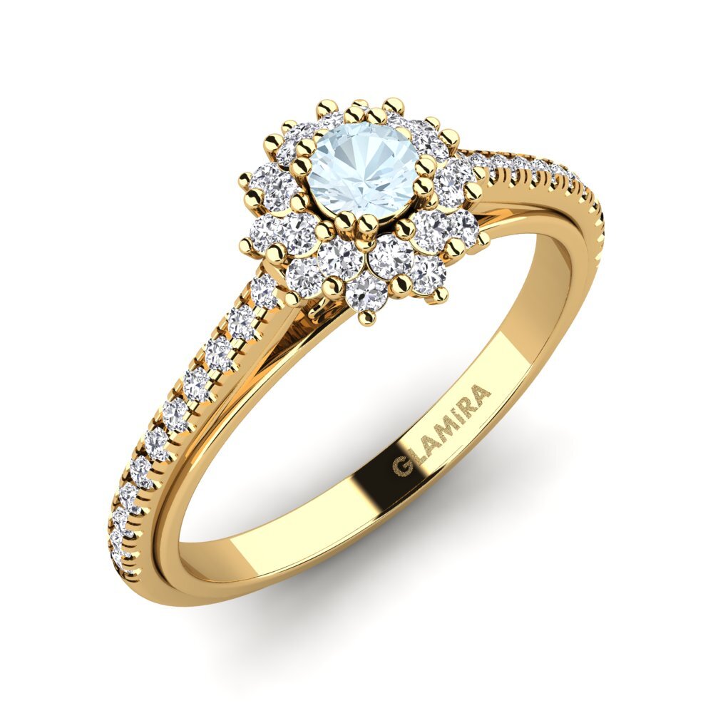 Or Jaune 14k Bague de fiançailles Daffney 0.16 crt