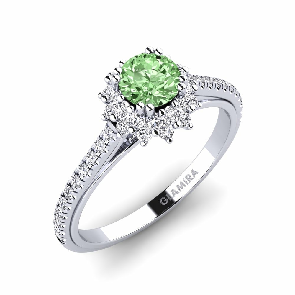 Green Diamond Engagement Ring Daffney