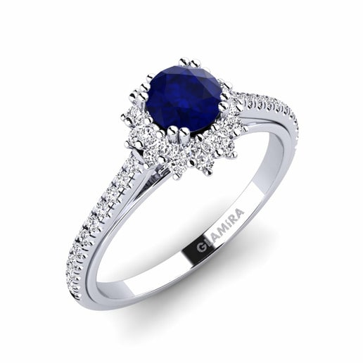 Ring Daffney 585 White Gold & Sapphire & Diamond