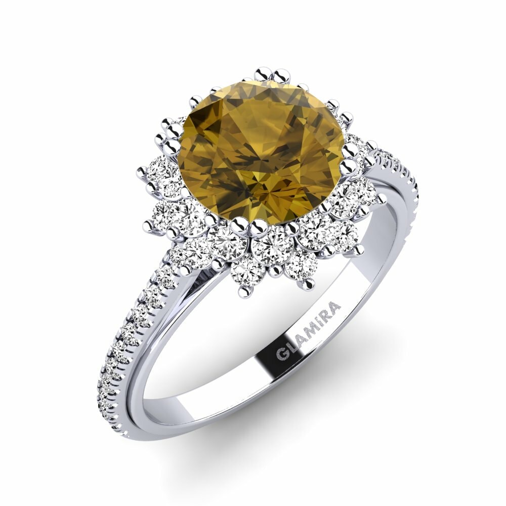 Bague de fiançailles Daffney 2.0 crt Zircon Brun