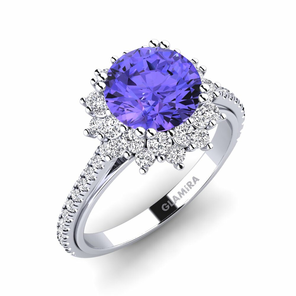 Exclusive Engagement Rings Daffney 2.0 Crt 585 White Gold Tanzanite