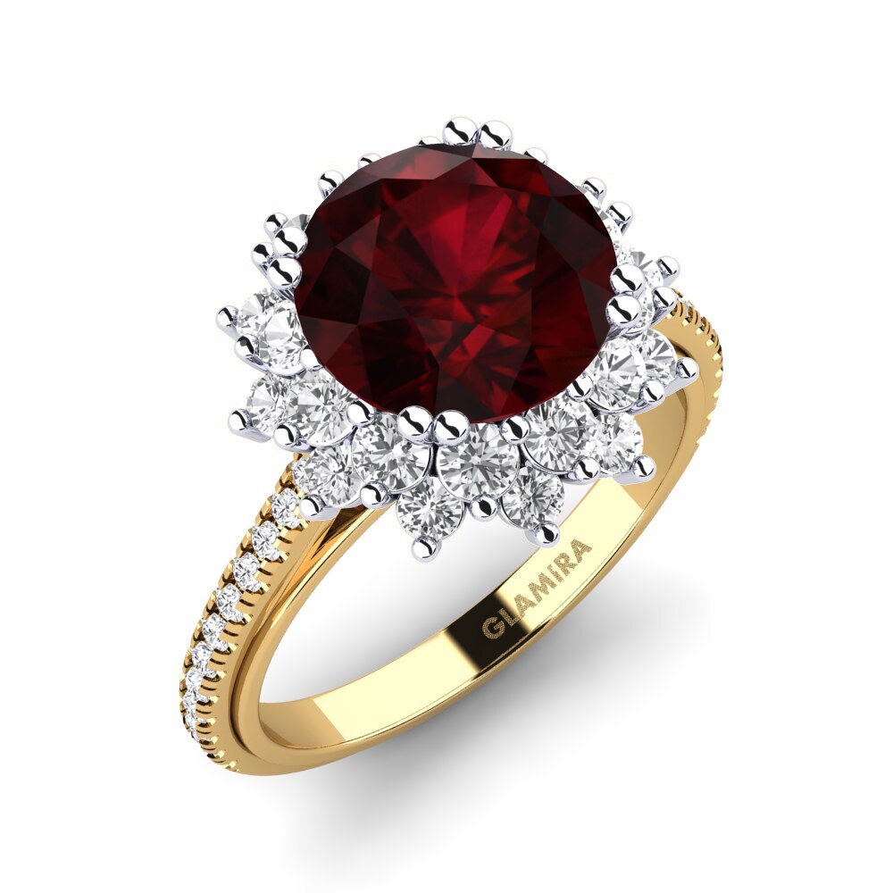 14K Geel & Wit Goud Verlovingsring Daffney 3.0 crt