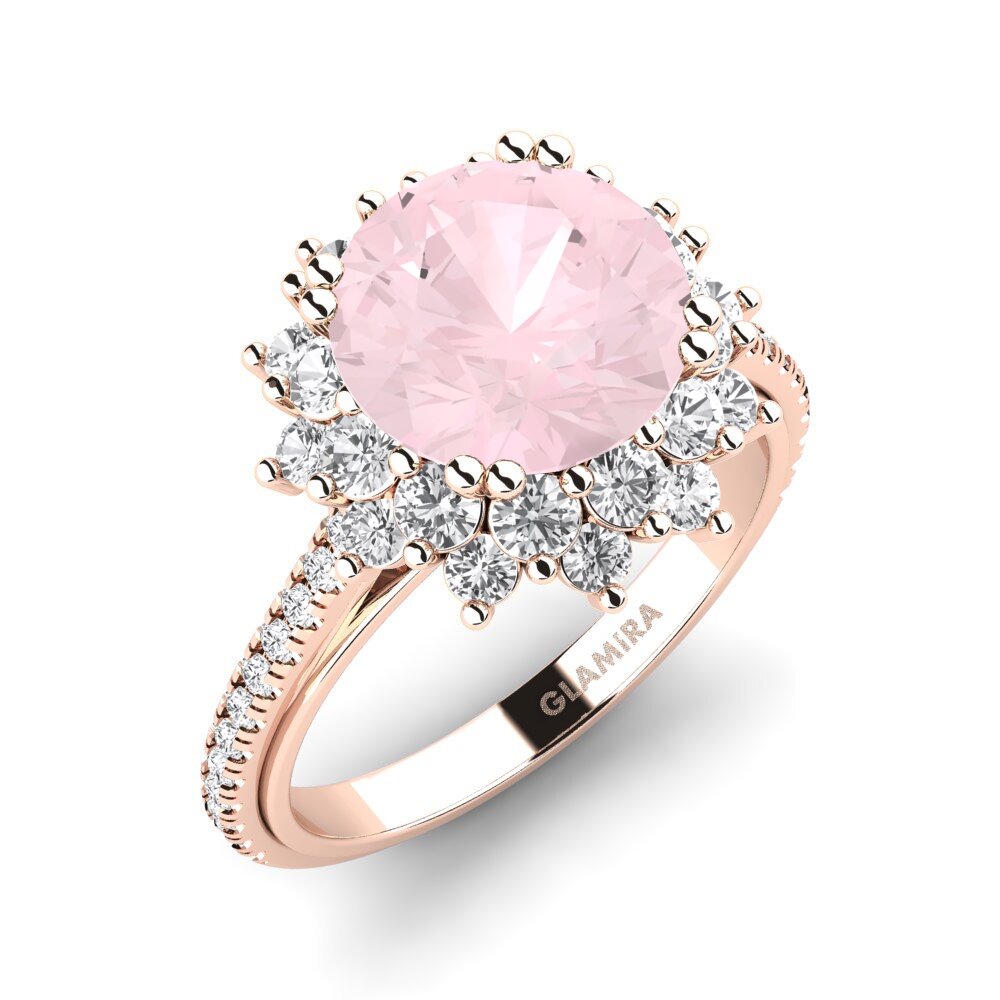 14ct Rose Gold Engagement Ring Daffney 3.0 crt