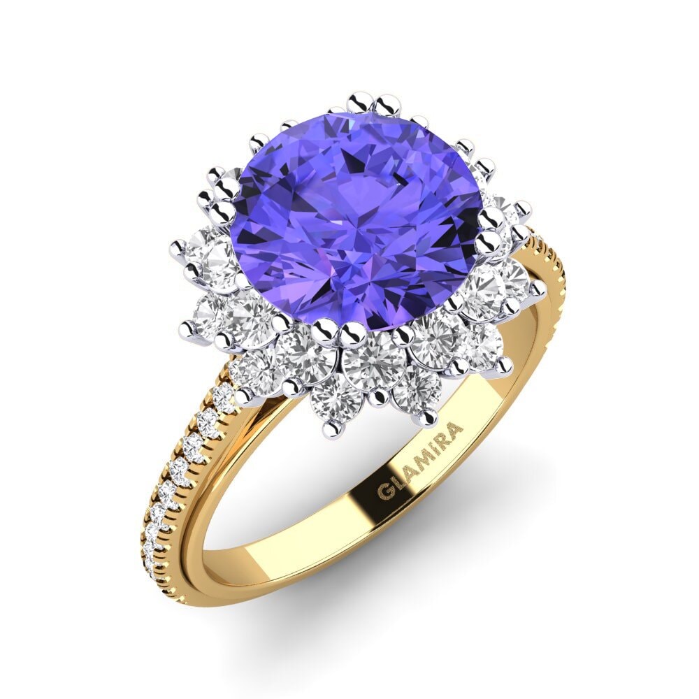 14ct Yellow / White Gold Engagement Ring Daffney 3.0 crt