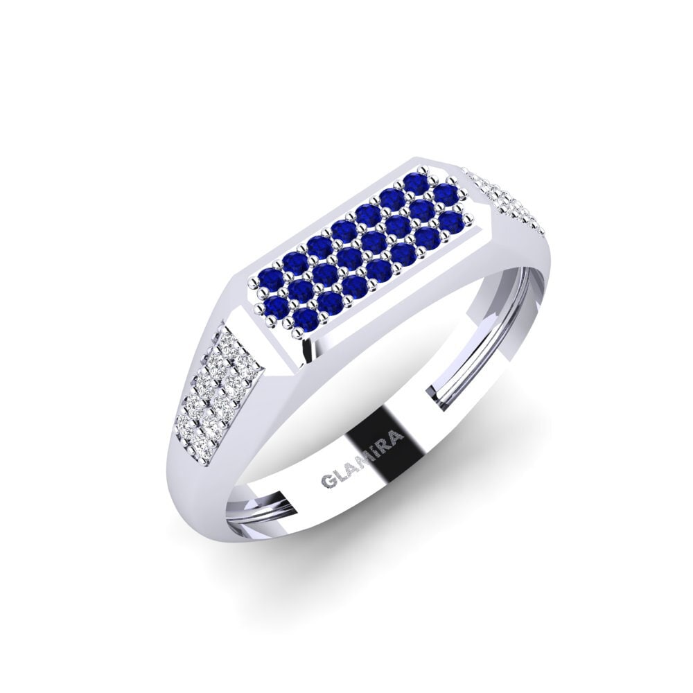 Zafiro Anillo de dedo meñique para hombre Dagathoupoleos