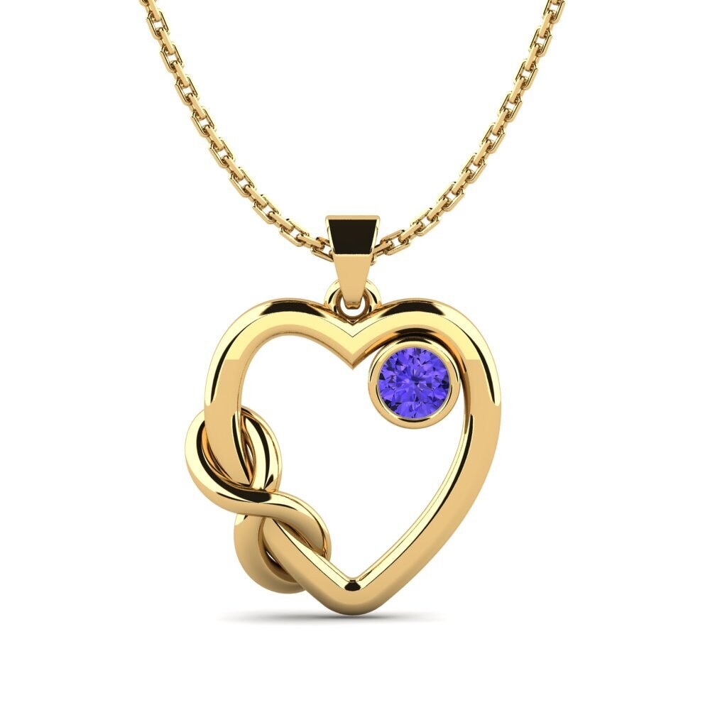 Gelbgold 585 Tansanit Damen anhänger Daivani