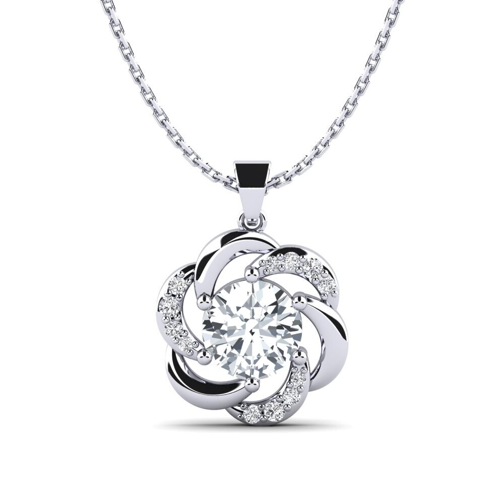 Circón Blanco Colgante de Mujer Dajana