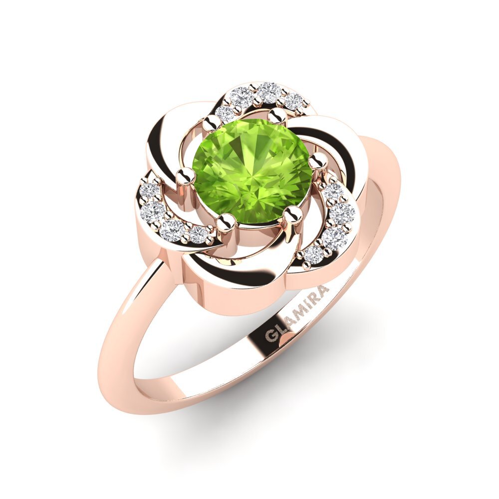 9k Rose Gold Peridot Ring Dajana