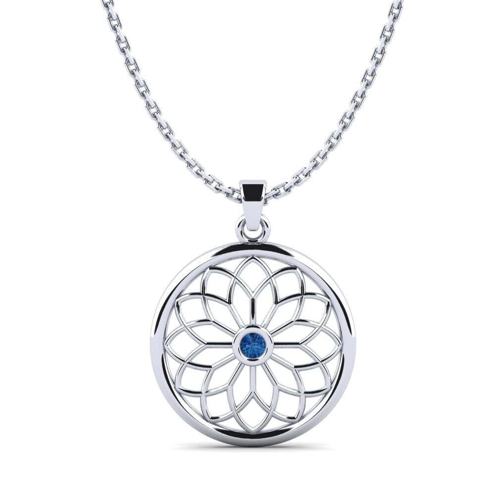 Circonita Azul Oscuro Colgante de Mujer Dajnolata