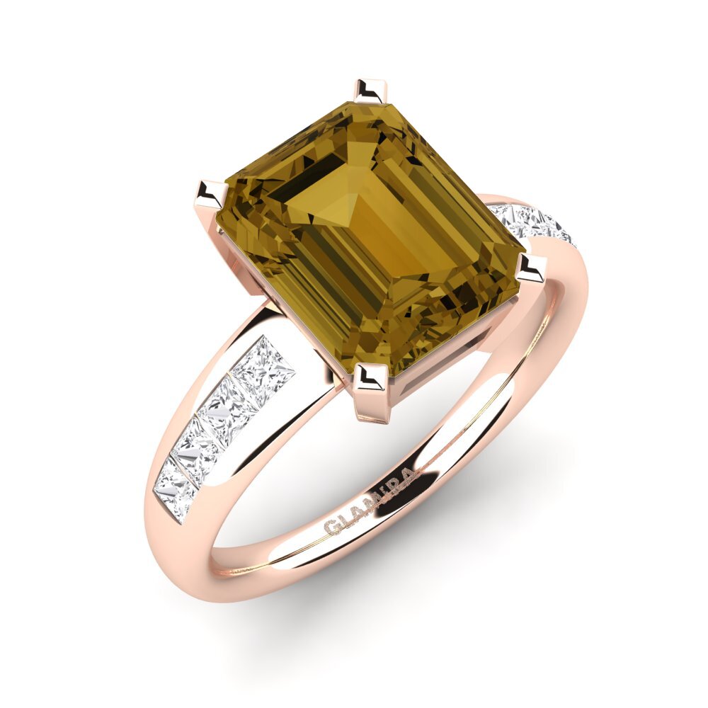 9ct Rose Gold Engagement Ring Dalinda