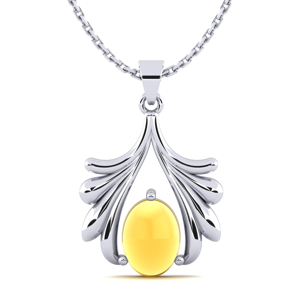 Cabochon Citrine Women's Pendant Dalwyn