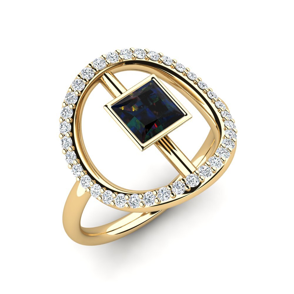 Black Opal Ring Dama