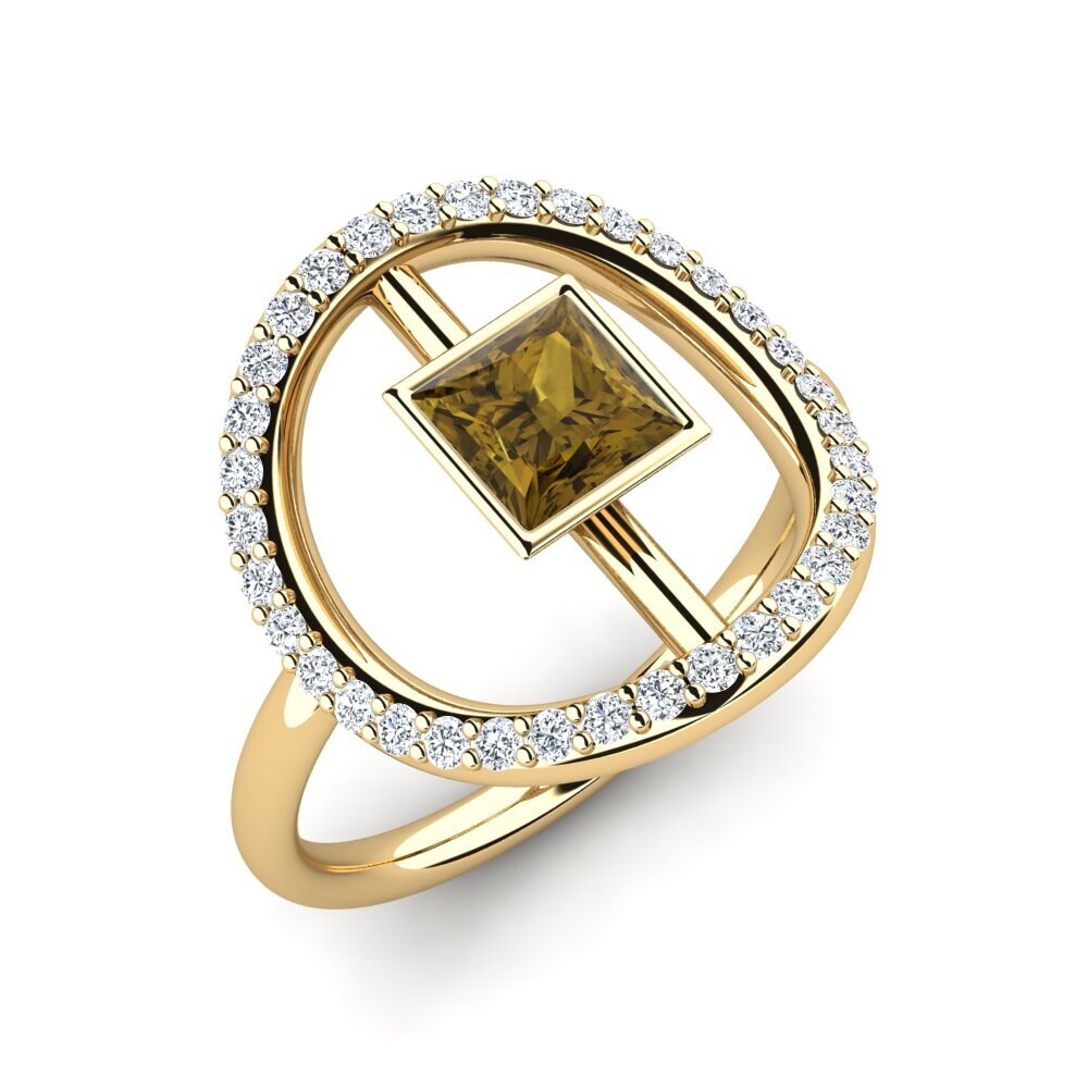 Brown Zircon Ring Dama