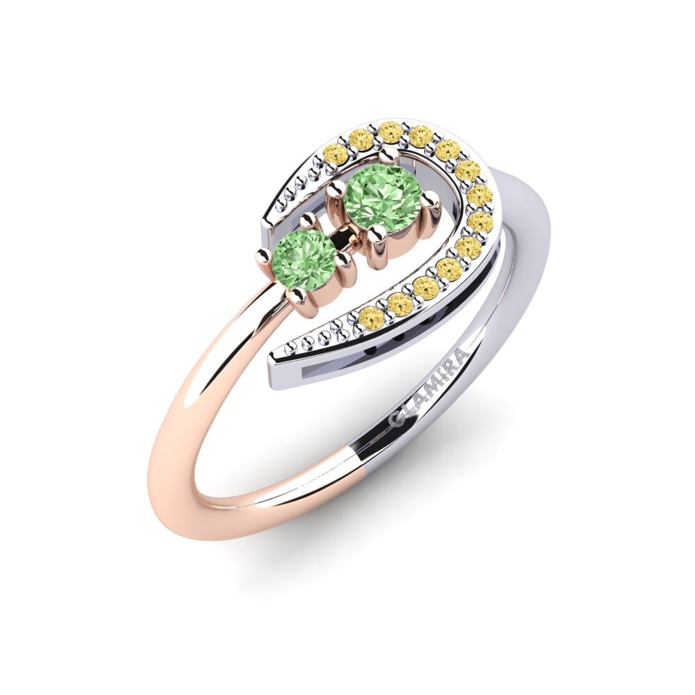 14k Rose & White Gold Ring Damacia