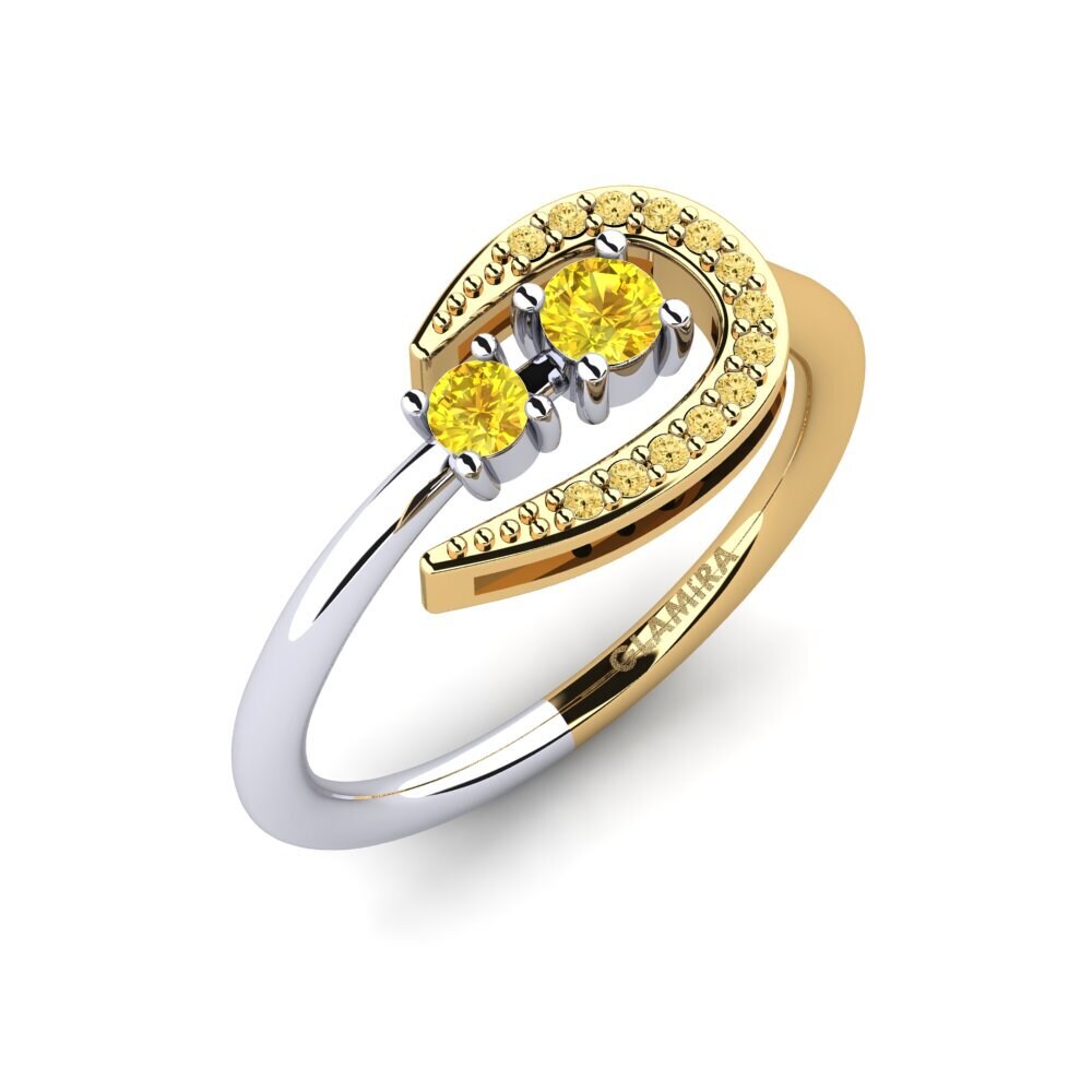 14K White & Yellow Gold Ring Damacia