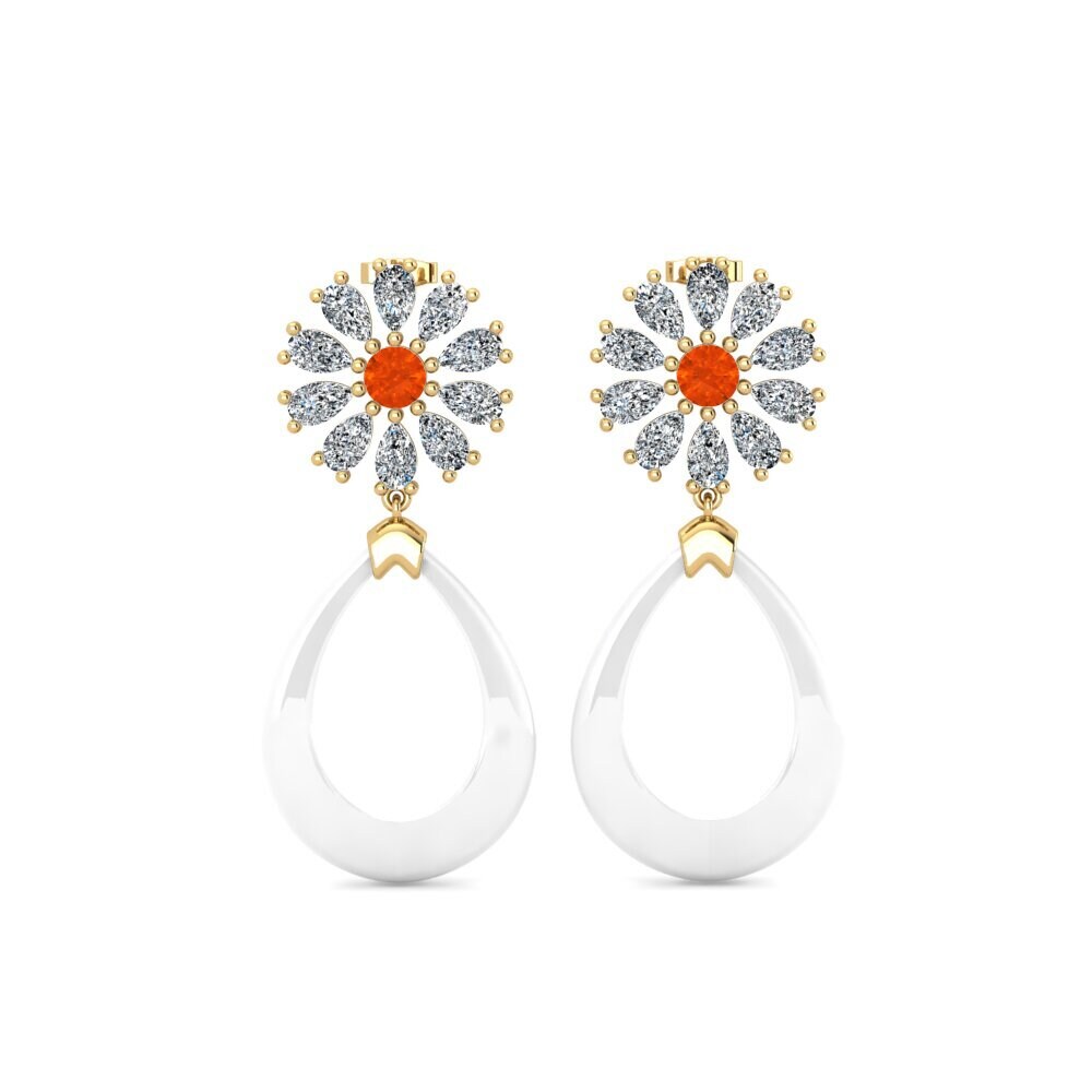 Fire Opal Women's Earring Dande