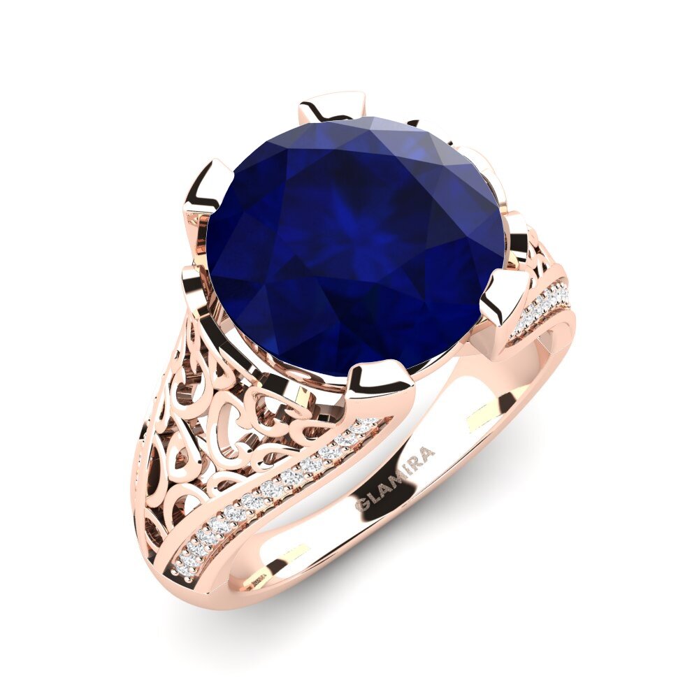 14k Rose Gold Sapphire Ring Danette