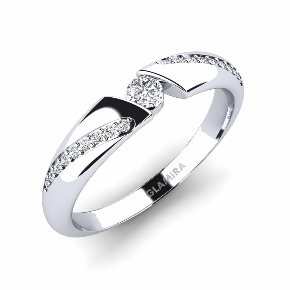 Tension Engagement Rings GLAMIRA Daniele 585 White Gold Diamond