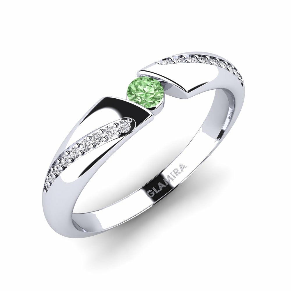 Green Diamond Engagement Ring Daniele