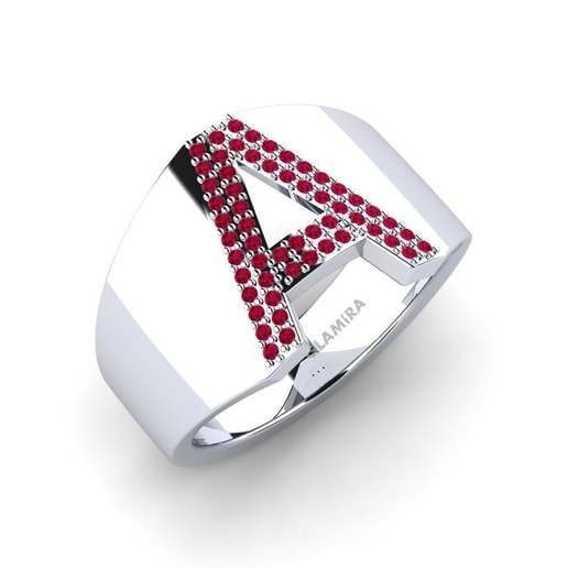 Ring Daniell A 585 White Gold & Ruby