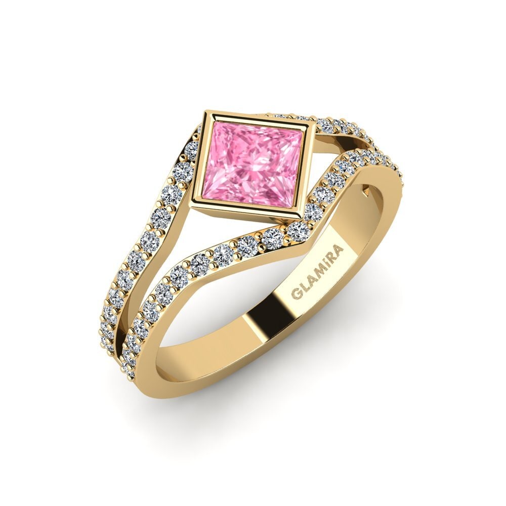 Princess Pink Sapphire Engagement Ring Daniesse