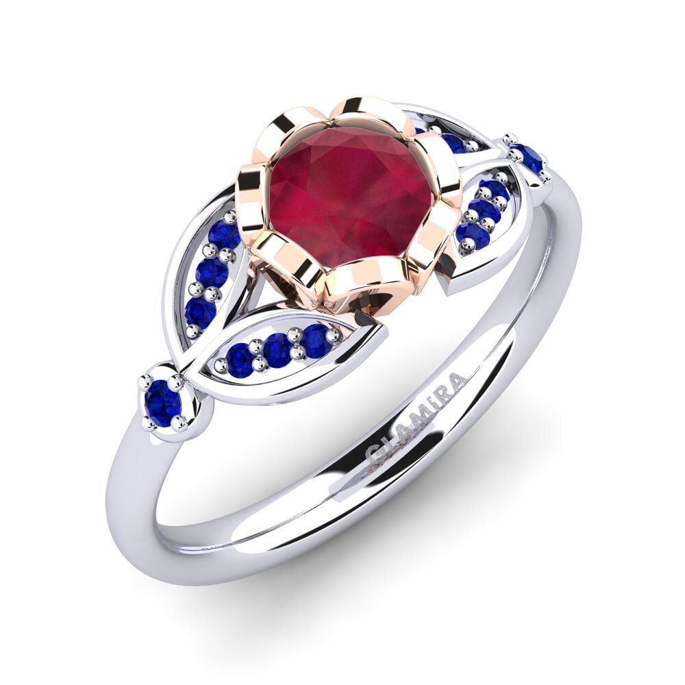 18ct White & Rose Gold Ring Danika
