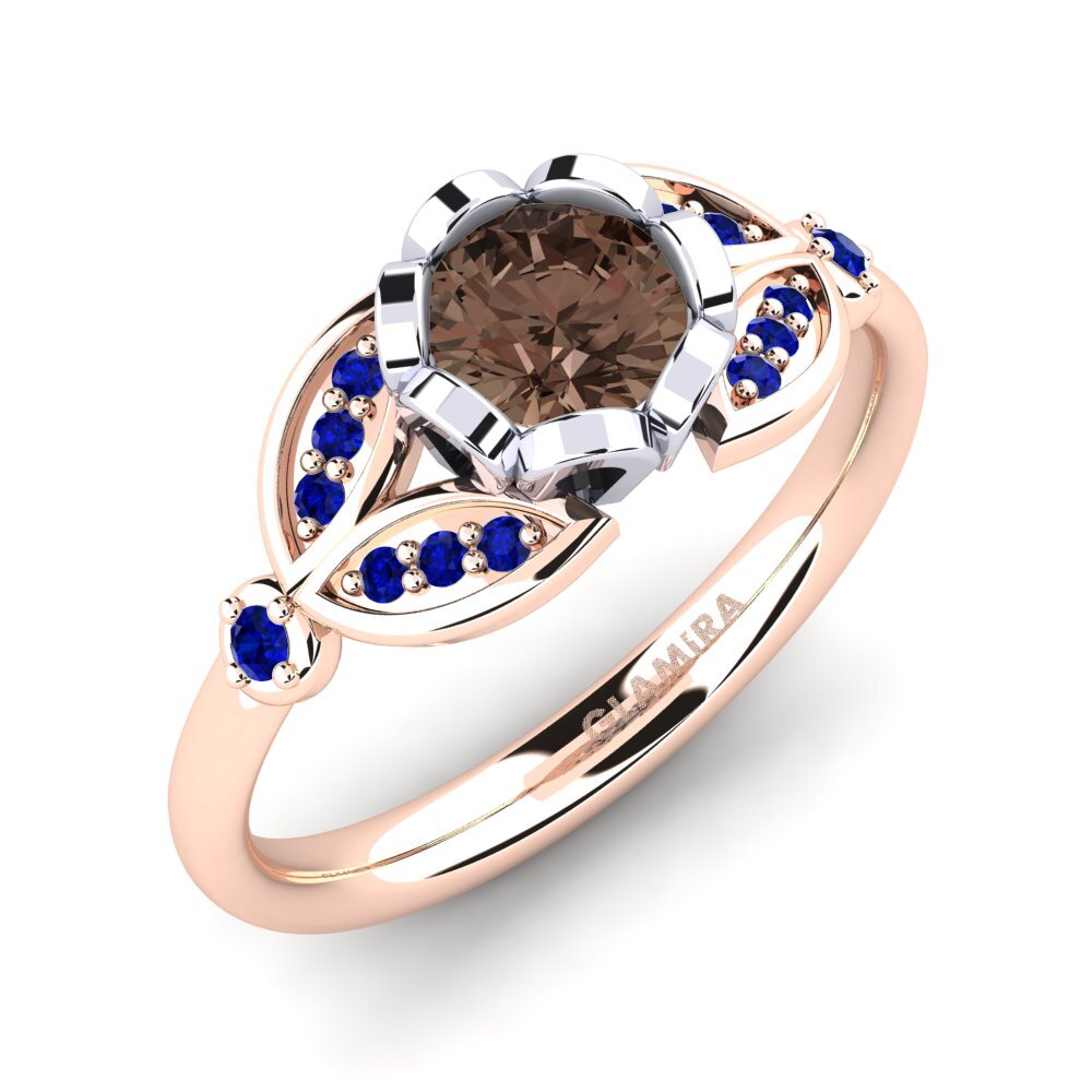 14ct Rose & White Gold Ring Danika