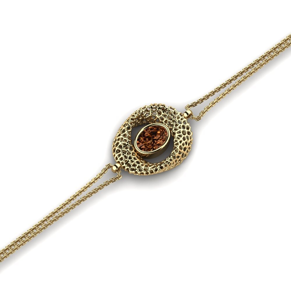 Ovalado Diamante marrón Pulsera Danko