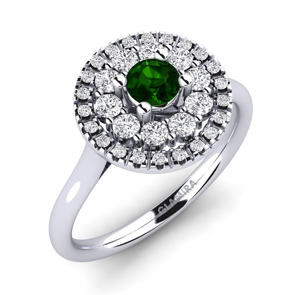 Green Tourmaline Engagement Ring Dante