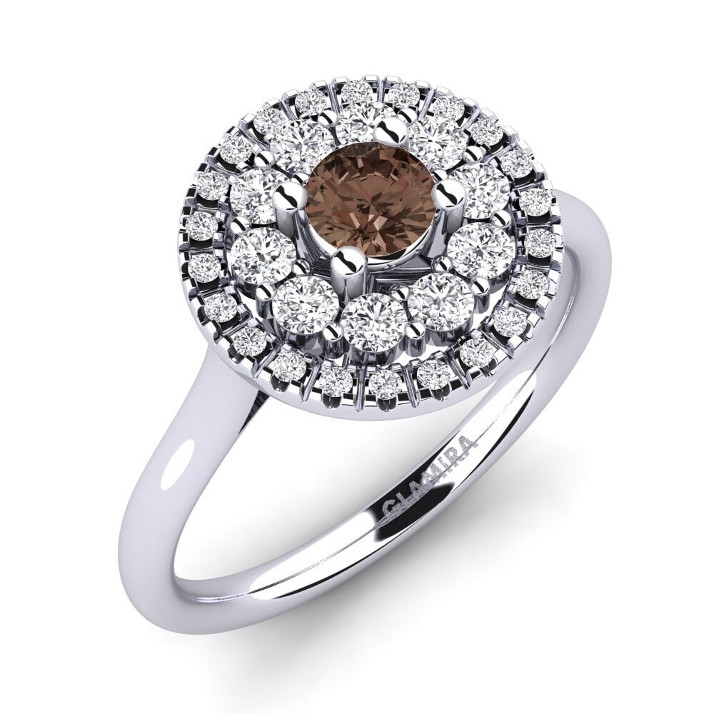 Smoky Quartz Engagement Ring Dante