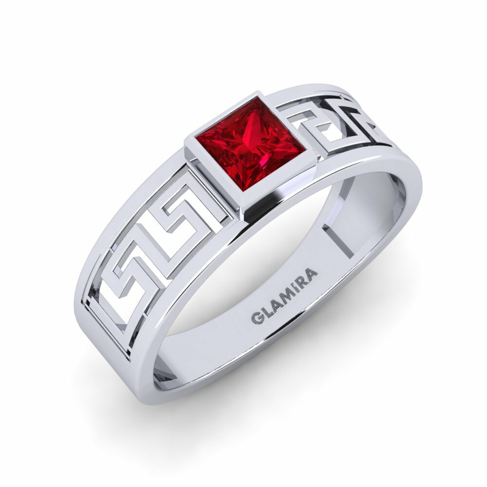 Swarovski Red Men's Ring Daphine