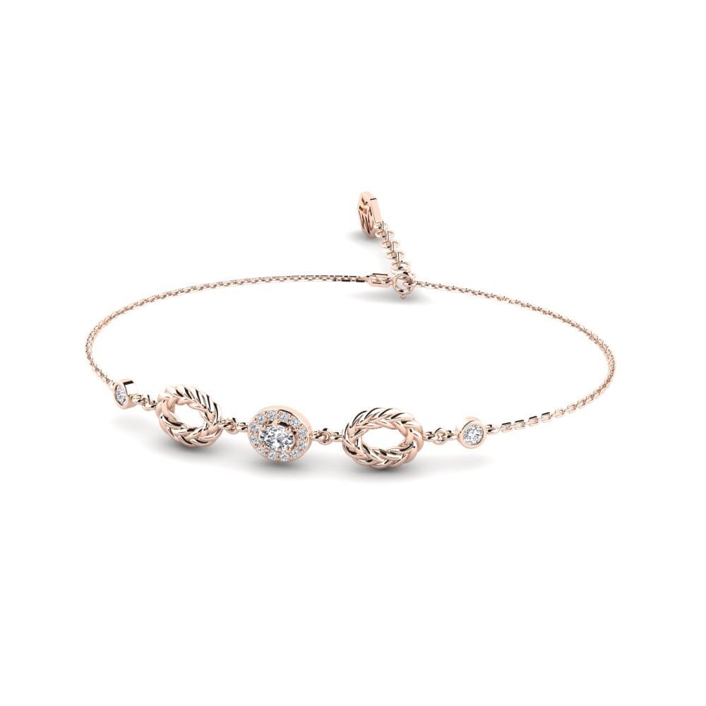 Or rose 14k Diamant Bracelet pour femme Daraja
