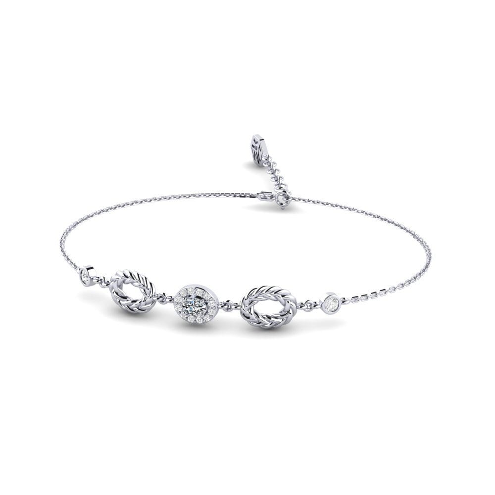 Palladium 950 Zircone Bracelet pour femme Daraja