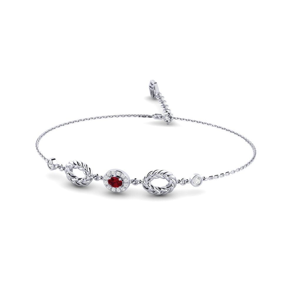 Palladium 950 Rubis Bracelet pour femme Daraja