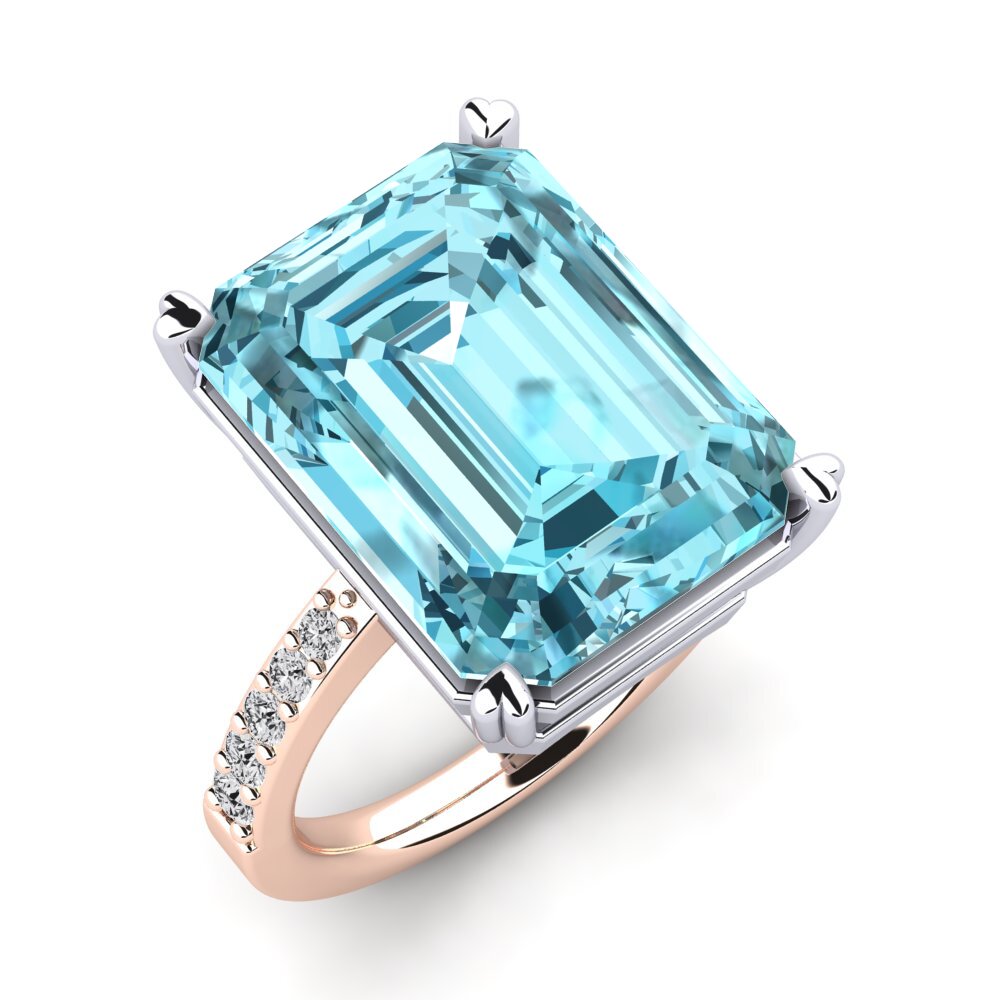 18ct Rose & White Gold Ring Darcie