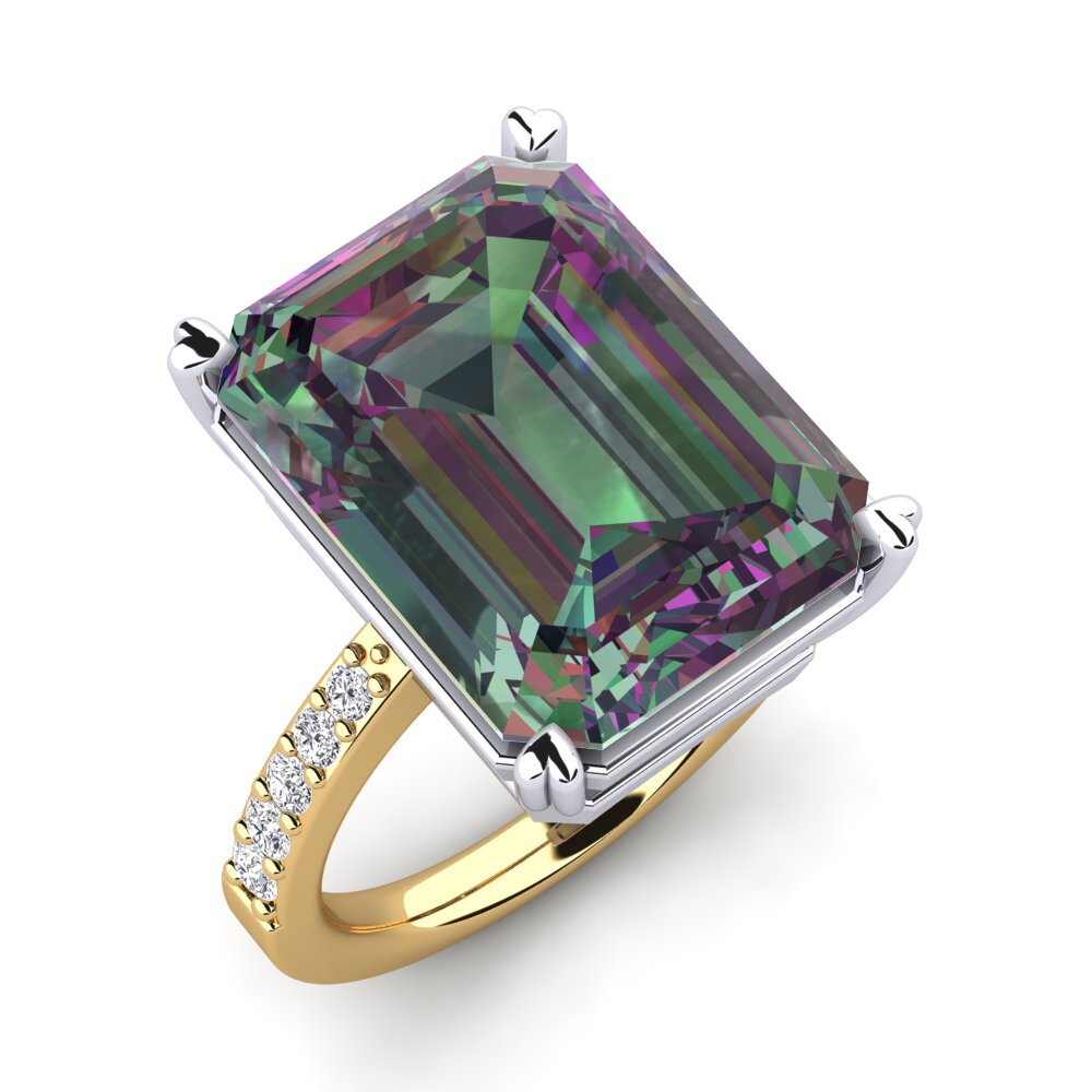 9ct Yellow & White Gold Mystic Topaz Ring Darcie