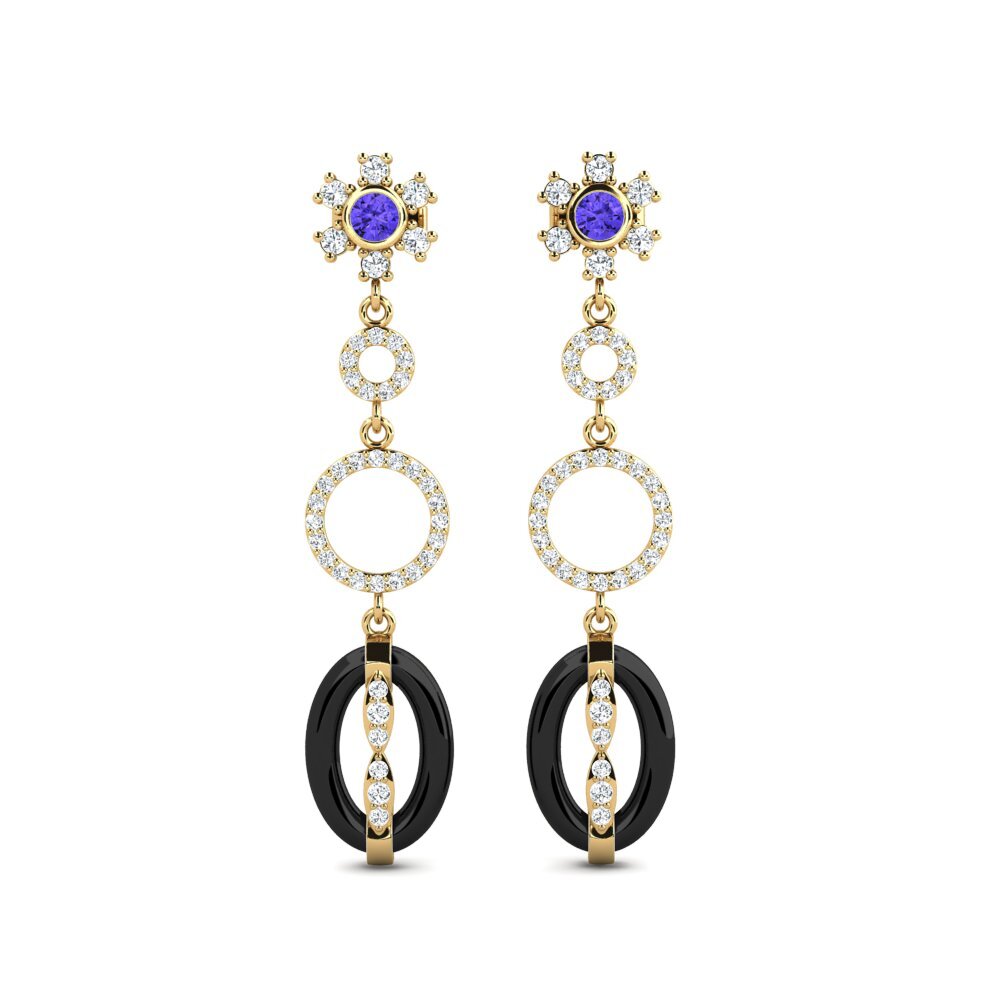 Round Tanzanite Women's Earring Dardana
