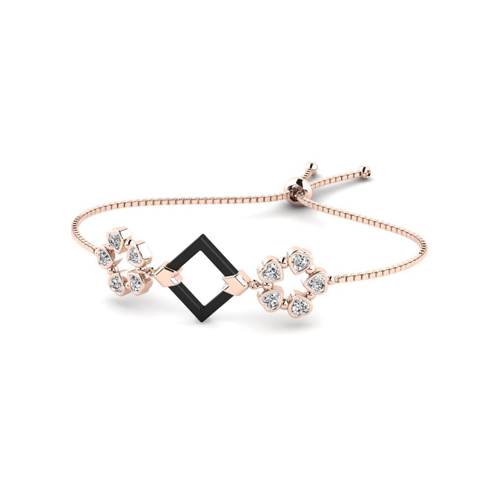 9k Oro rosa Moissanita Pulsera de Mujer Darell