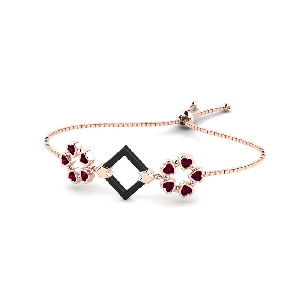 14K Rose Gold Rhodolite Garnet Bracelet Darell