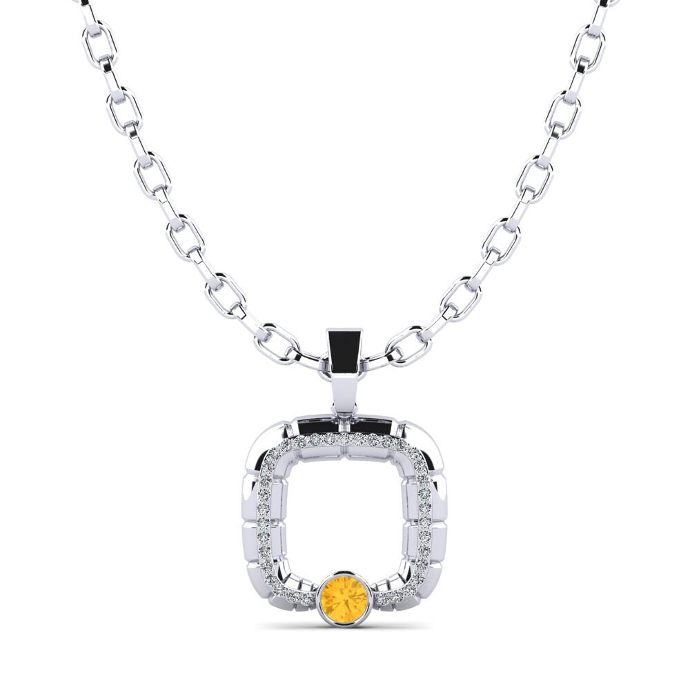 950 Palladium Citrine Men's Pendant Darkrai