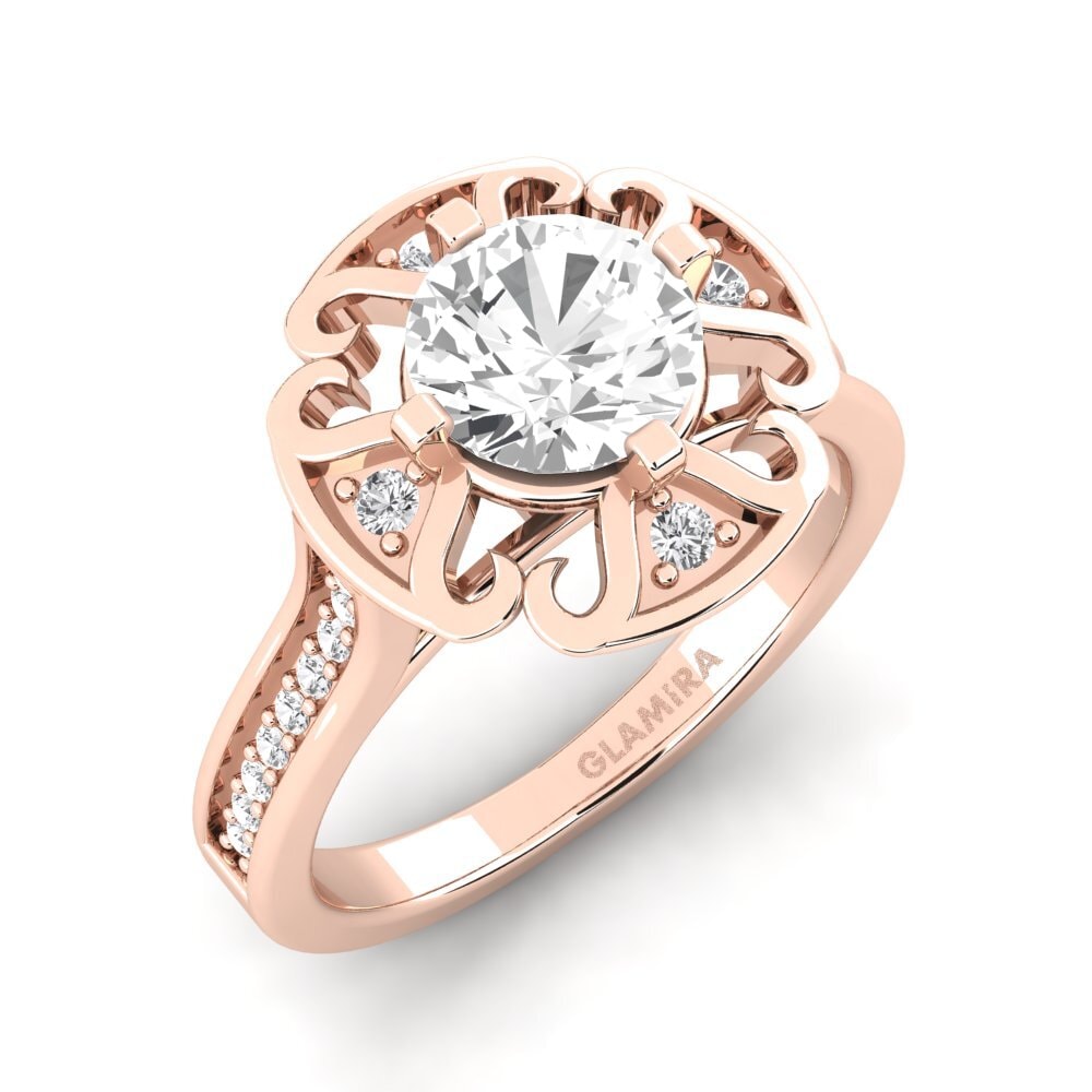 White sapphire Engagement Ring Darlia